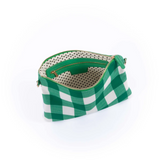 Capri Gingham Green And White Large Crossbody