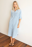 Denim Stripe Shirtdress