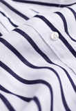 Navy & White Stripe Boyfriend Linen Shirt