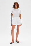 Stella Linen Shorts White