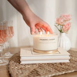 Gold Lid Candle Bowls Strawberries & Champagne