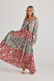 Damascus Mid Sleeve Dress Rose Garden