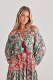 Damascus Mid Sleeve Dress Rose Garden