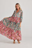 Damascus Mid Sleeve Dress Rose Garden