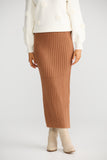 Dakota Knit Skirt Sepia