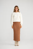 Dakota Knit Skirt Sepia