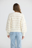 Tula Knit Off White Stripe
