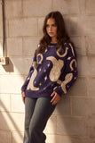 Lucky Boots Knit Navy