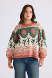Cottage Knit Terracotta/Green