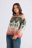 Cottage Knit Terracotta/Green
