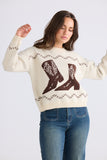 Boot Jive Knit Cream/Chocolate