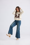 Boot Jive Knit Cream/Chocolate