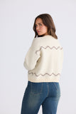 Boot Jive Knit Cream/Chocolate