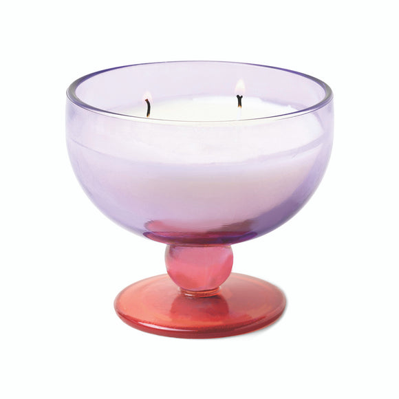 Aura Purple & Pink Tinted Glass Goblet Pepper & Plum 6oz