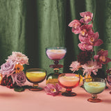 Aura Purple & Pink Tinted Glass Goblet Pepper & Plum 6oz