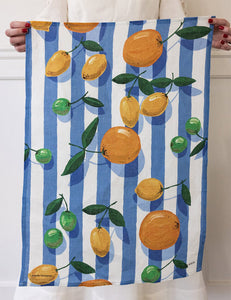 Citrus 100% Linen Tea Towel