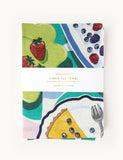 Lemon Tart & Berries 100% Linen Tea Towel