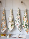 Peaches 100% Linen Tea Towel