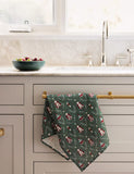 Mr & Mrs Claus 100% Linen Tea Towel