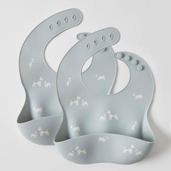 Puppy Silicone Bibs Set of 2
