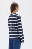 Women's Tyler Stripe Long Sleeve True Navy/Antique White