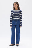 Women's Tyler Stripe Long Sleeve True Navy/Antique White