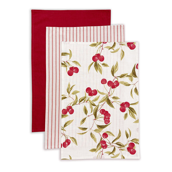 Cherry Tea Towel Pack 3