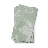 Poinsettia Green Paper Napkins 20pk