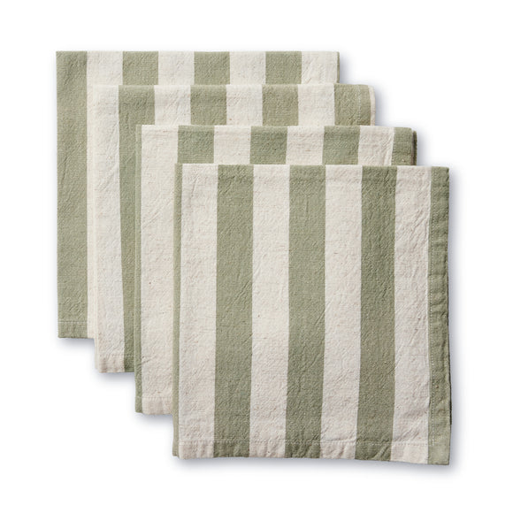 Estelle Green Stripe Napkin 4pk