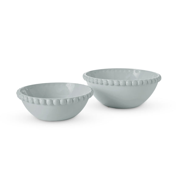 Eden Pale Blue Large Bowl Set x2 Sml 28x10 Lrg 32x13