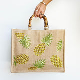 Pineapple Sequin Bag Natural