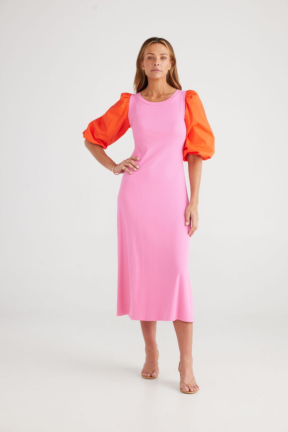 Remi Dress Hot Pink + Mandarin
