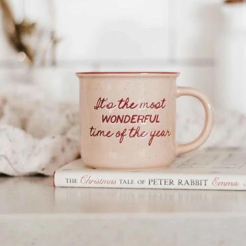 Pink Wonderful Time Ceramic Mug