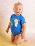Happy Herd Blue Short Sleeve Bodysuit