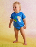 Happy Herd Blue Short Sleeve Bodysuit