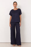 Dillon Linen Top Navy