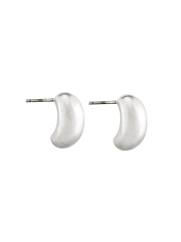 Silver Bean Earrings