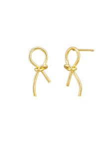 Gold Tied Knot Earrings