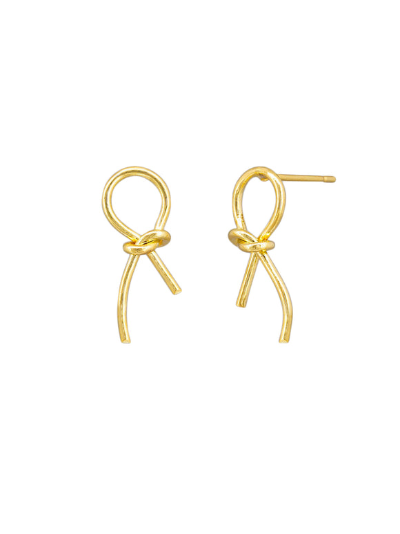 Gold Tied Knot Earrings