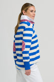 Rugby Sweatshirt Mid Blue/Ivory
