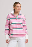 Rugby Sweatshirt Summer Pink Multi Stripe