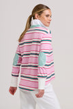 Rugby Sweatshirt Summer Pink Multi Stripe