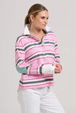 Rugby Sweatshirt Summer Pink Multi Stripe