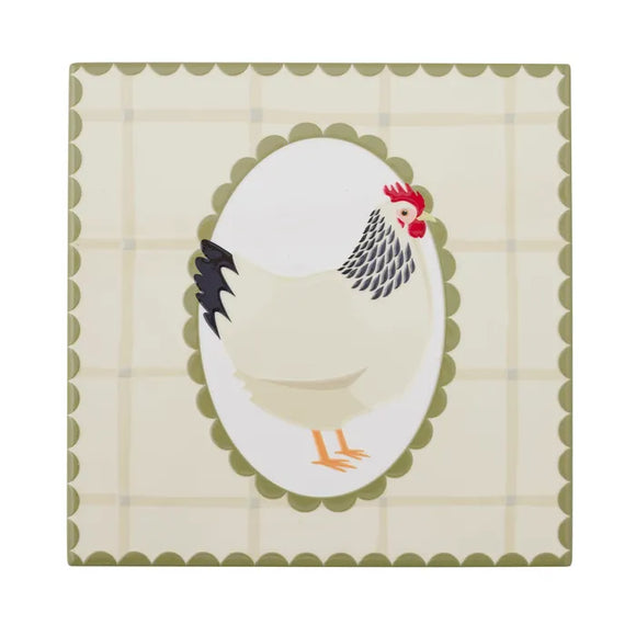 Henry Ceramic Trivet 20x20cm Olive