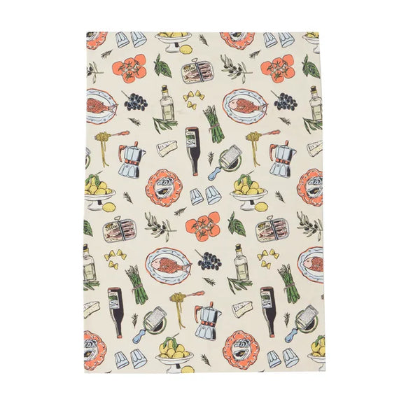 Deli Cotton Tea Towel Multi 50x70cm