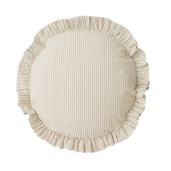 Bonny Cotton Rnd Cushion Taupe/Ivory 40cm