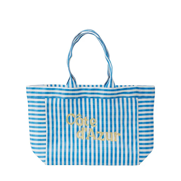 D'Azur Recycled Lge Tote Blue 56x16x34cm