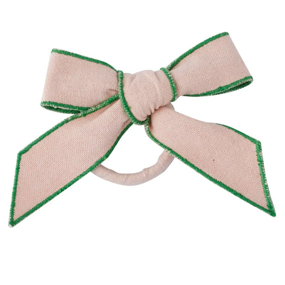Milla Bow Napkin Ring Pink/Emerald 12cm