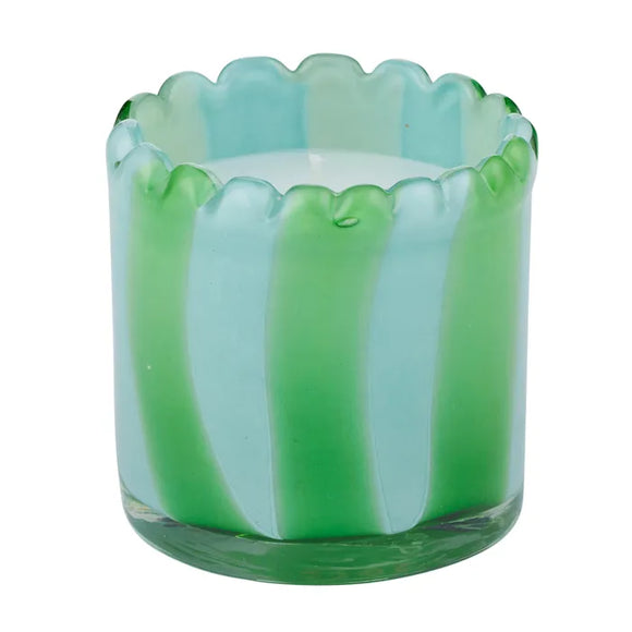 Billie 5% Glass Candle 8x8cm Sky/Emerald