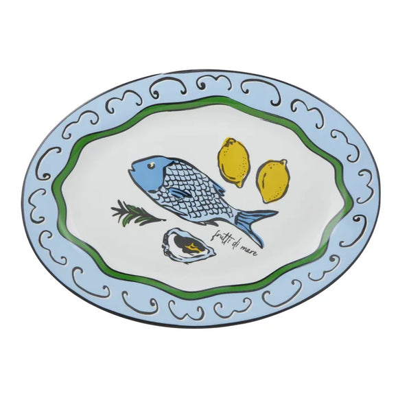 Deli Oval Ceramic Platter 46.5x33.5cm